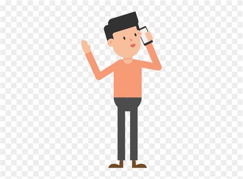 Download Man Talking On The Phone Cartoon Vector - Man With Phone ...