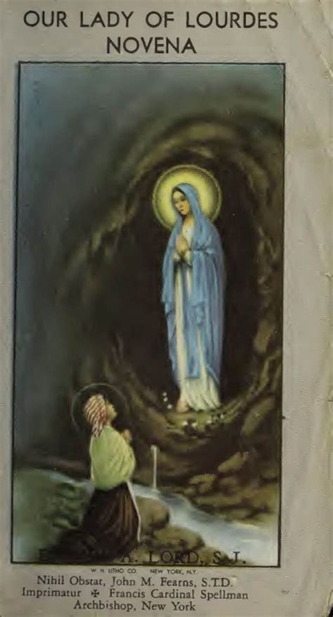 Our Lady of Lourdes Powerful Novena Prayers Devotion Vintage ...