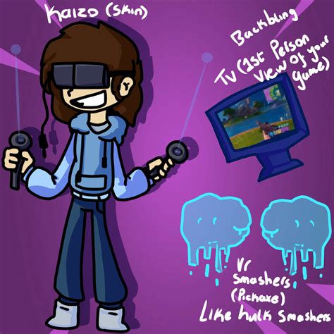 My Fortnite concept skin. KAIZO. With the vr smashers pickaxes and the ...