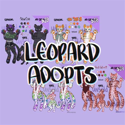 Leopard Fursona Designs 4 - Etsy