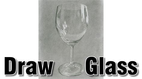 how to draw glass in pencil drawing - YouTube