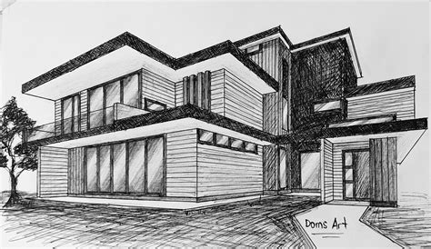 House from the movie Parasite by Doms Art in 2020 | 2 point perspective drawing, Point ...