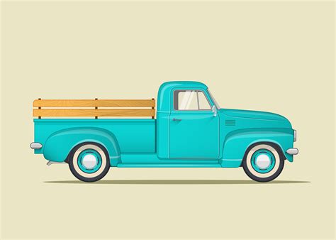 Classic American Pickup Truck | Transportation Illustrations ~ Creative Market