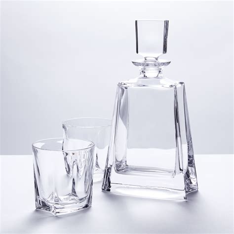 Crystal Clear Contemporary Whiskey Decanter + Glasses // Set of 7 - Crystal Wonderland - Touch ...