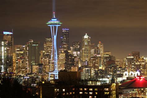 Space needle at night : r/Seattle