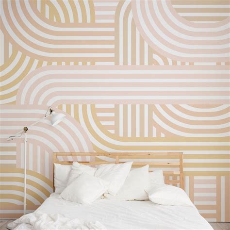 Beige Geometric removable wall mural | Removable wall murals, Geometric ...