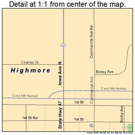 Highmore South Dakota Street Map 4628980