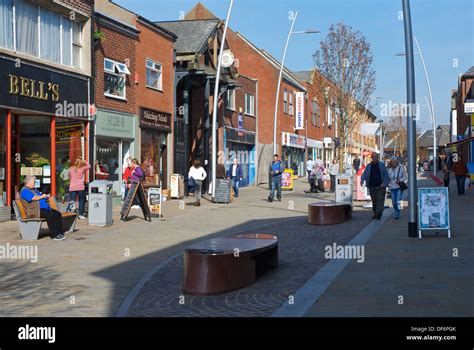 Central pedestrian area of Barrow-in-Furness, Cumbria, England UK Stock Photo - Alamy