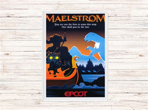 0126 Disney EPCOT Maelstrom Ride Poster. Disneyland Disney - Etsy