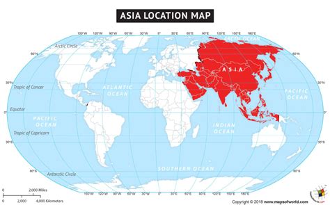 Asia Lat Long Map, Latitude and Longitude Maps of Asian Countries