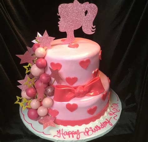 Pink Barbie Silhouette Cake – Riesterer's Bakery