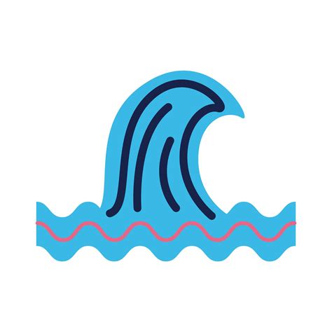 sea wave water flat style 2650783 Vector Art at Vecteezy