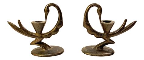 Art Deco Bronzed Iron Peacock Candle Holders - a Pair | Candle holders, Deco bronzes, Peacock candle
