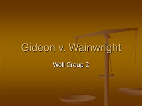 Gideon v. Wainwright