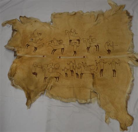 PLAINS INDIAN PAINTED ELK HIDE - R. G. Munn Auction LLC