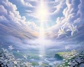 Floral Clouds AI Art Christian Funeral Clouds Blue - Etsy