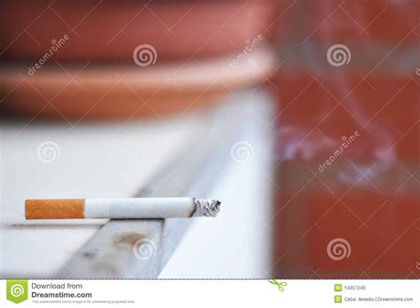 Lit cigarette stock photo. Image of burning, stress, cigarette - 14357240