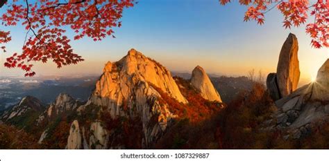 Sunrise Autumn Bukhansan National Park Seoul Stock Photo 1087329887 | Shutterstock