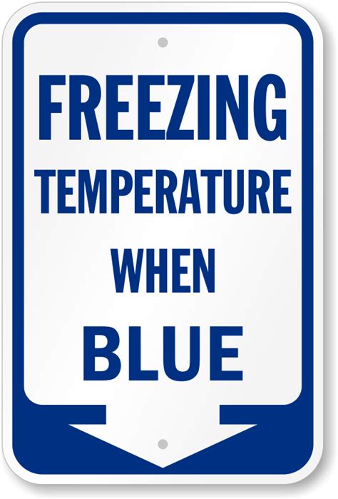 Freeze Warning Signs, Labels and Door Hangers