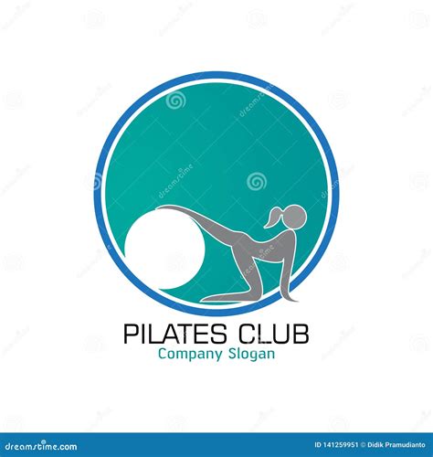 Pilates logo design stock vector. Illustration of girl - 141259951