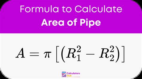 Cross Sectional Area of Pipe Calculator Online