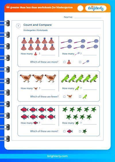 Free Greater Than Less Than Worksheets Kindergarten [PDFs] - Worksheets ...