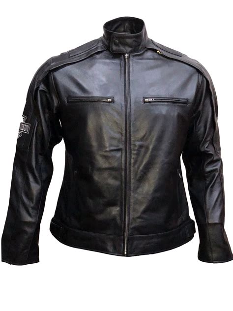 New Men's Harley Davidson Reflective Willie G Skull Leather Jacket