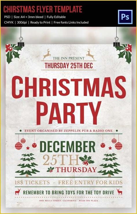 Christmas Party Flyer Template Free Psd Of 60 Christmas Flyer Templates Free Psd Ai Illustrator ...