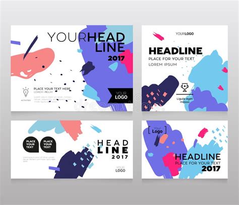 Headline Banner - Modern Vector Set of Abstract Images Stock Vector ...