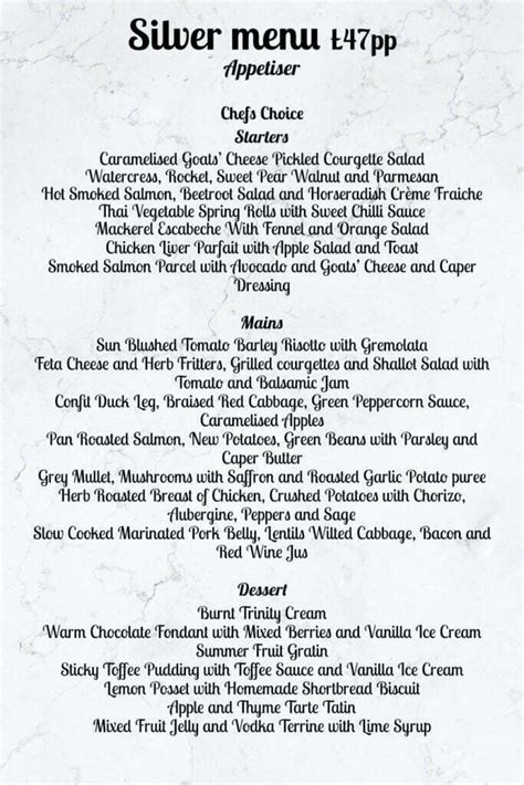 Dining Menu - Perfect Chef 4 U | Personal Chef | South London, West ...