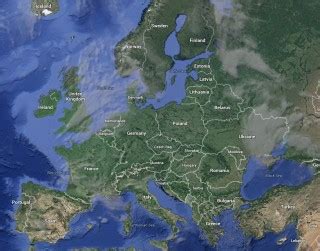 Europe : Google Earth and Google Maps