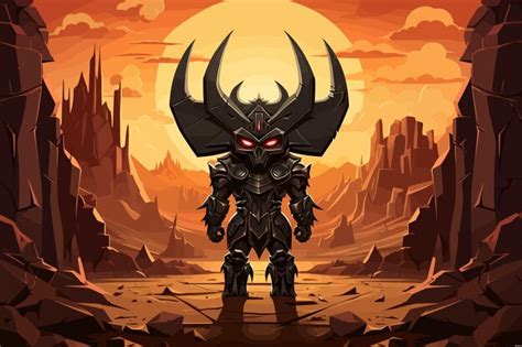 Premium AI Image | Vector illustration of classic Diablo game