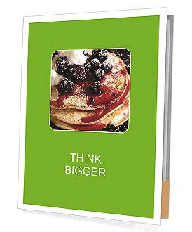 Blackberry And Blueberry Compote Pancakes With Yogurt Topping Presentation Folder & Design ID ...
