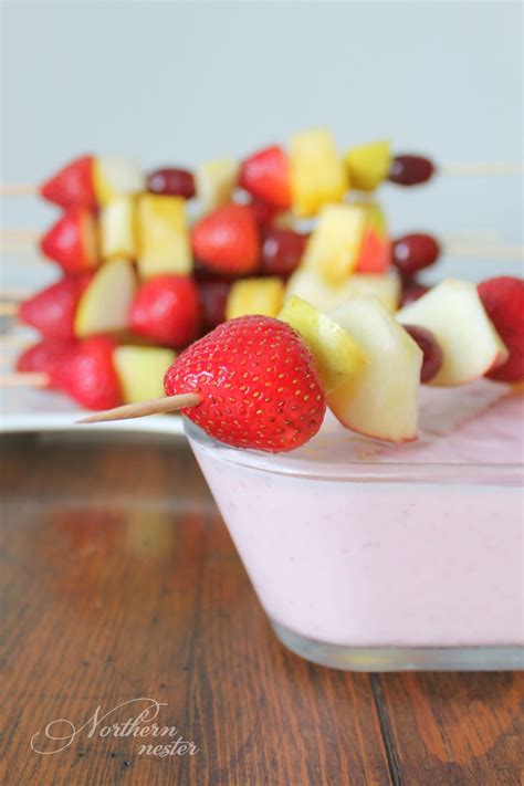 Fruit Kabobs With Yogurt Dip | THM: E - Northern Nester