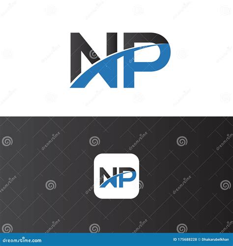 NP Logo Letter Design Template Element Stock Vector - Illustration of logos, direction: 175688228