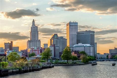 Providence Skyline at Sunset | Rhode island, Skyline, Providence