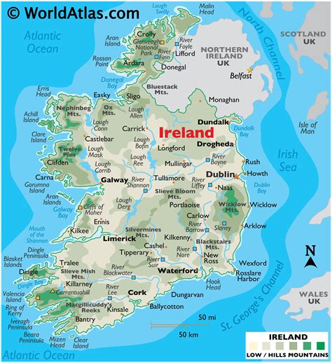 Ireland Large Color Map