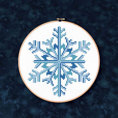 Snowflake PDF Cross Stitch Pattern - Etsy