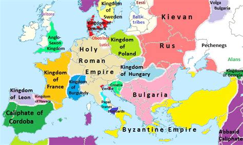 Europe in 1000 A.D. - Vivid Maps