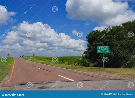 State Border between Oklahoma and Texas Stock Image - Image of american ...