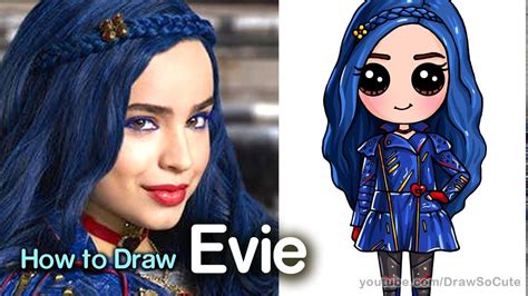 How to Draw Evie | Disney Descendants 2 | Cute disney drawings, Cute ...