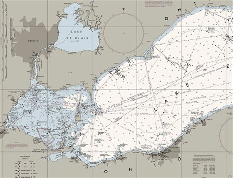 Lake Erie Nautical Chart – The Nautical Chart Company