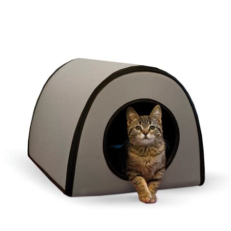 Amazon.com : K&H Manufacturing Outdoor Kitty House, 18 x 22 x 17-Inches, Heated - Olive : Pet ...