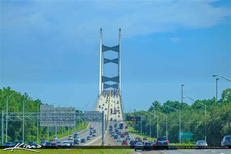 Dames Point Bridge 295 Beltway Bridge Jacksonville Florida | Royal Stock Photo