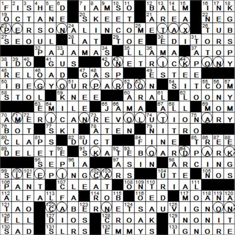 LA Times Crossword Answers 29 Apr 2018, Sunday - LAXCrossword.com