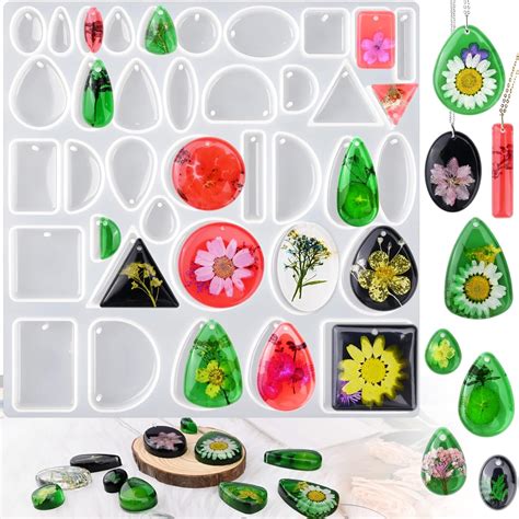 Actvty Resin Molds Silicone, Jewelry Molds for Resin Casting, Pendant Silicone Molds for Epoxy ...