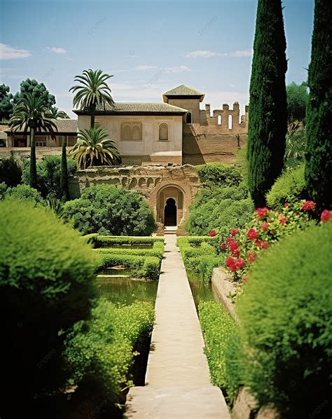 The Gardens Of Alcazaba Background Wallpaper Image For Free Download - Pngtree