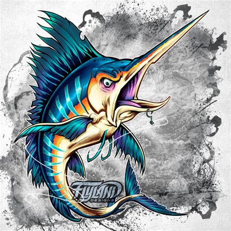 Angry Mahi-Mahi Fish T-Shirt Design - Flyland Designs, Freelance Illustration and Graphic Design ...