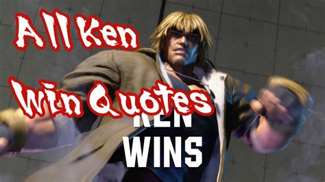 Street Fighter 6 - All Ken Win Quotes - YouTube