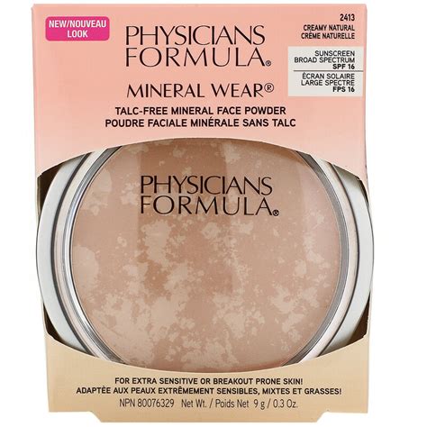 Physicians Formula, Mineral Wear, Face Powder, SPF 16, Creamy Natural ...